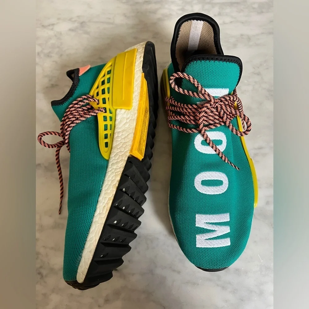 Adidas Human Race NMD Pharrell Sun Glow
Released November 11th, 2017 sz 11 - Picture 3 of 9